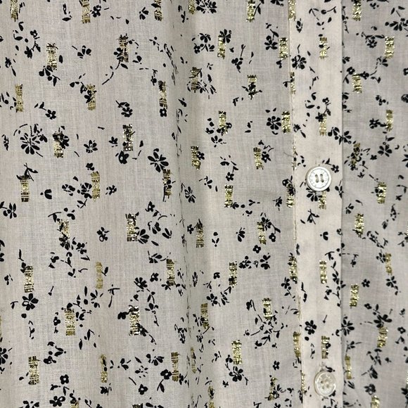 NWT Vince Camuto Floral Print 3/4 Roll Tab Sleeve Tied Button Front Blouse Sz 2X - Picture 7 of 14